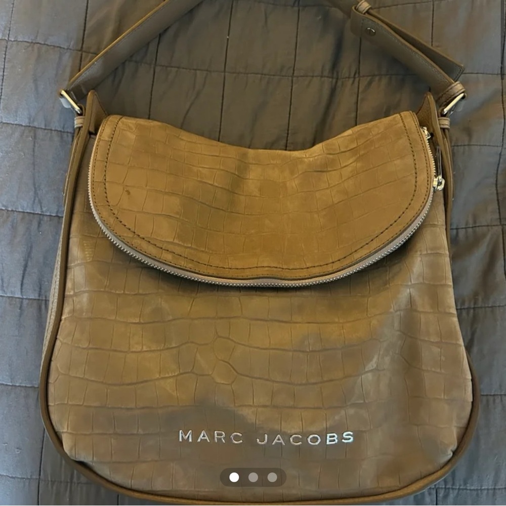 Marc Jacobs Tan Croc-Embossed Bag